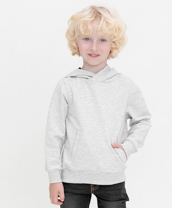 450 р. 899 р. Толстовка с капюшоном серая Button Blue