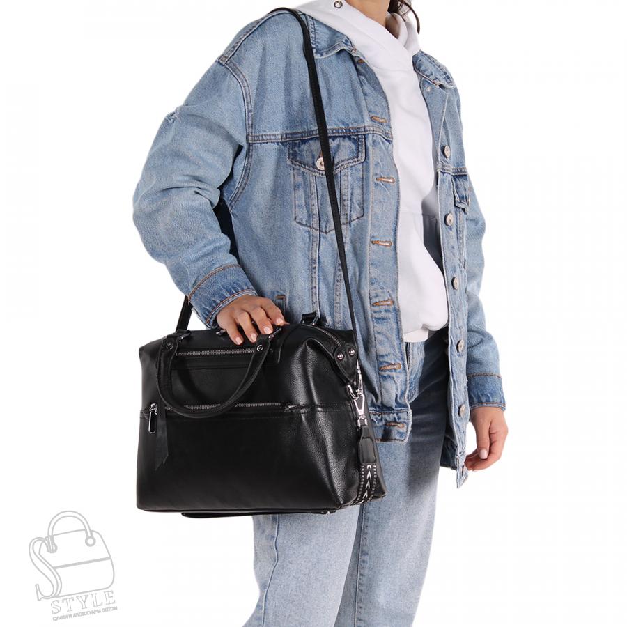 Сумка женская кожаная 7798G black S-Style/40