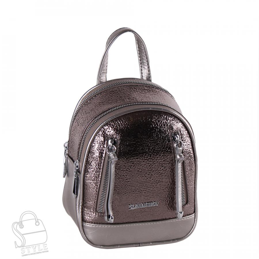 Рюкзак женский 3706-1-900-1 l.gray Polina&Eiterou/30