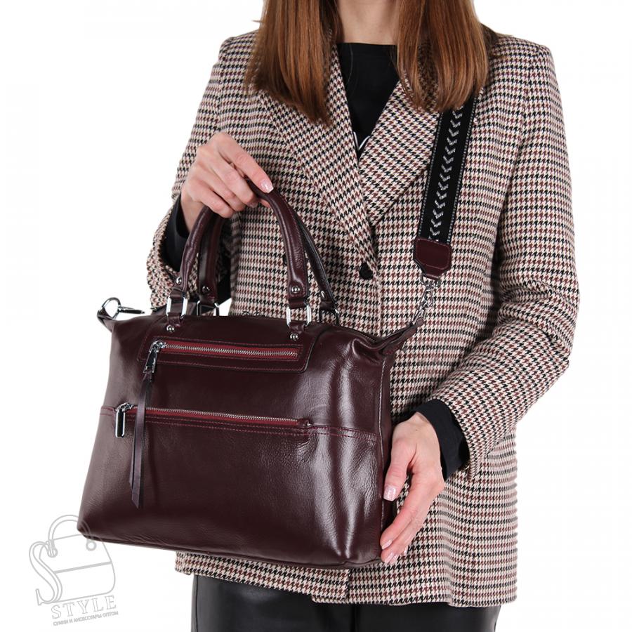 Сумка женская кожаная 7798G wine purple S-Style/40