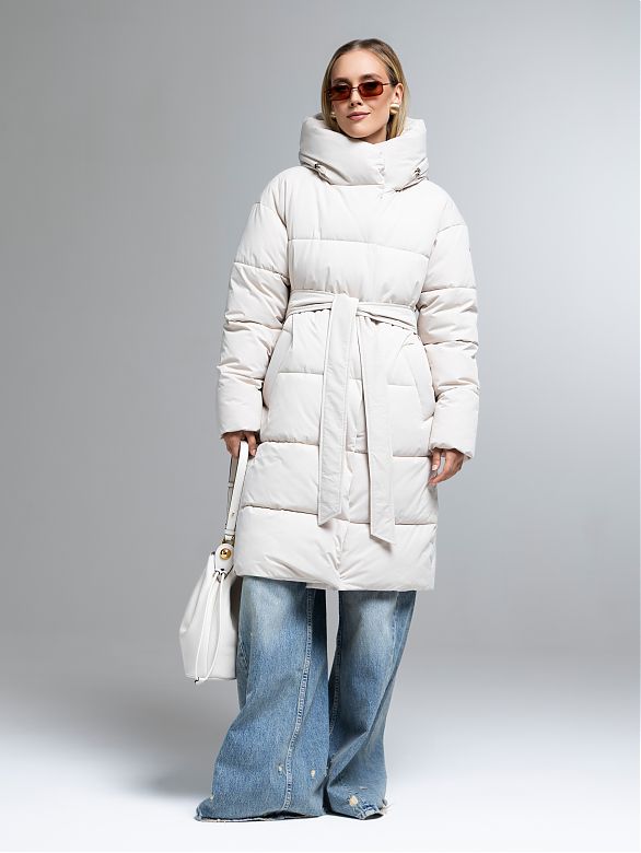8528р. 10660 р. Пуховик женский светло-бежевый