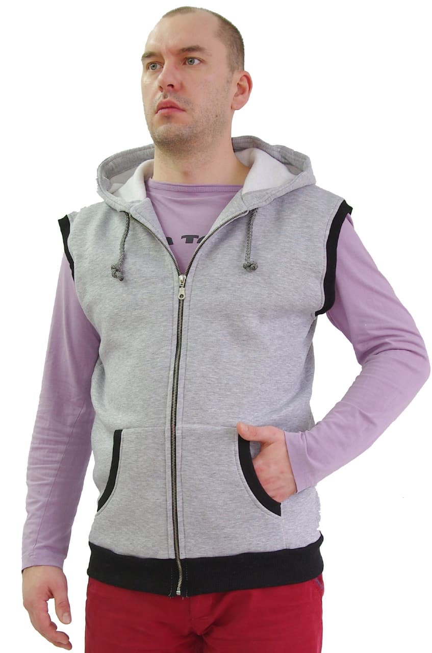 Жилет мужской, супер-футер (меланж) РАСПРОДАЖА