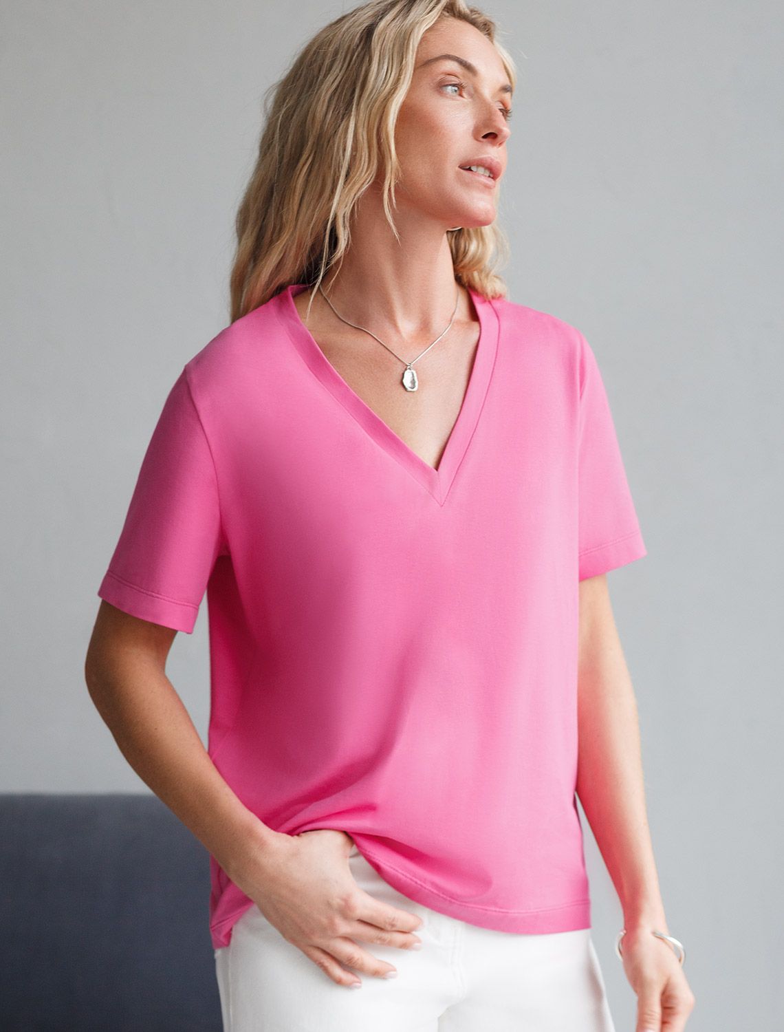 Футболка из премиального хлопка с эластаном