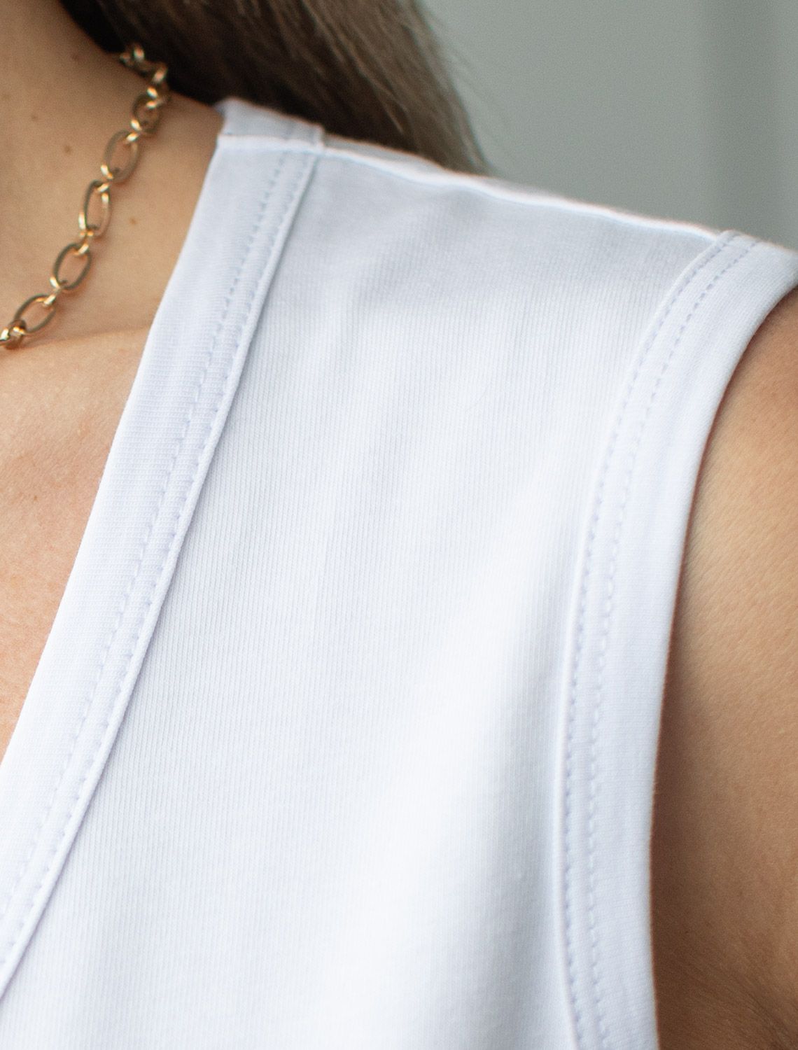 Топ из премиального хлопка с эластаном