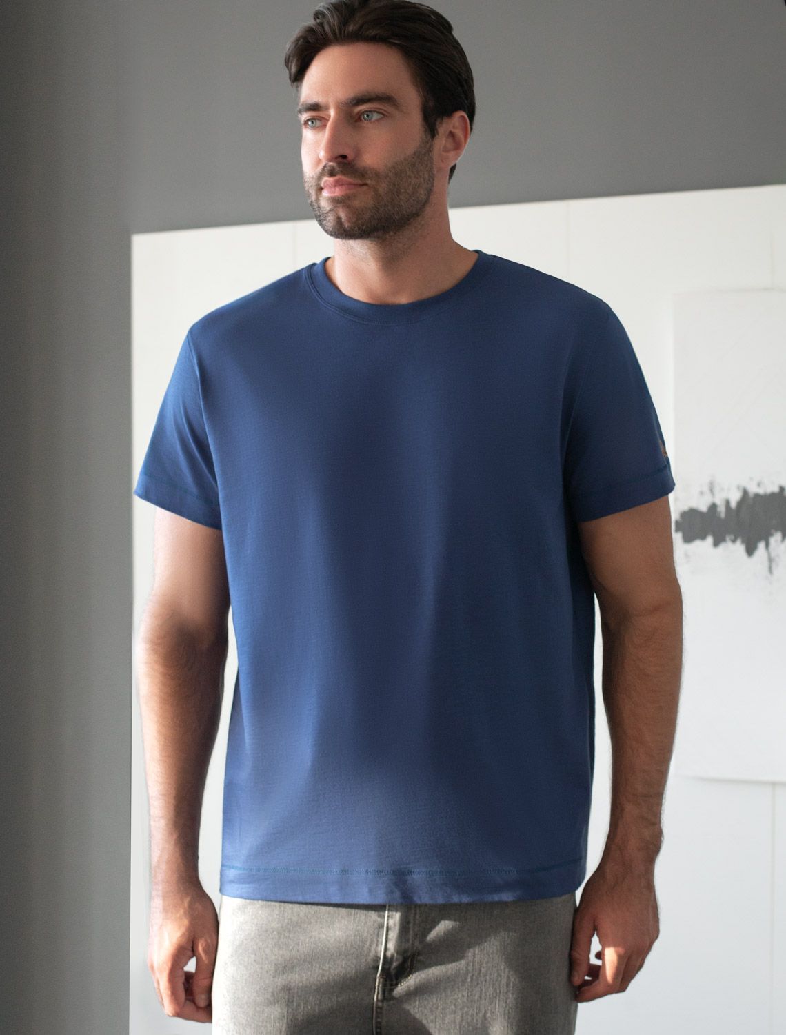 Футболка из фактурного полотна из 100% хлопка