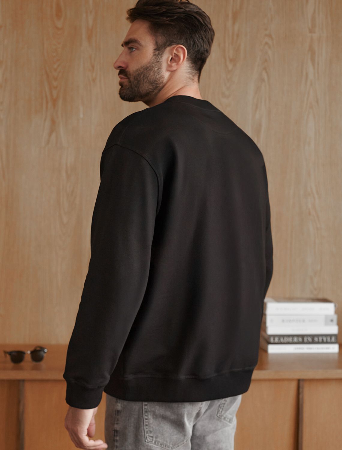 Джемпер из тонкого премиального футера с эластаном