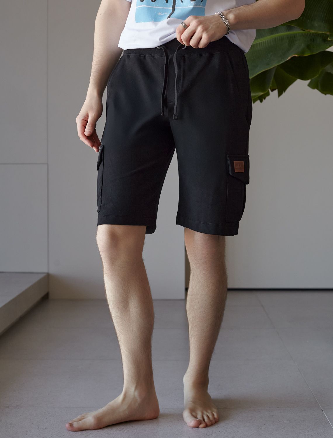 Шорты-карго из легкого футера