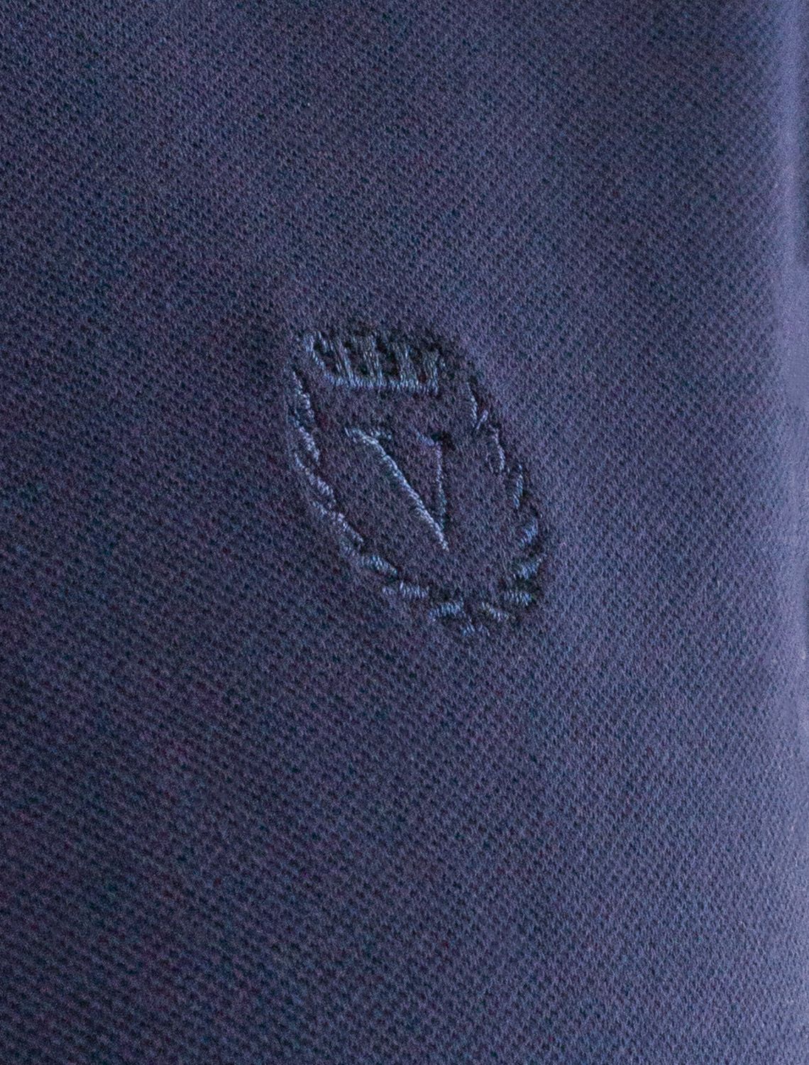 Поло из фактурного хлопка с эластаном