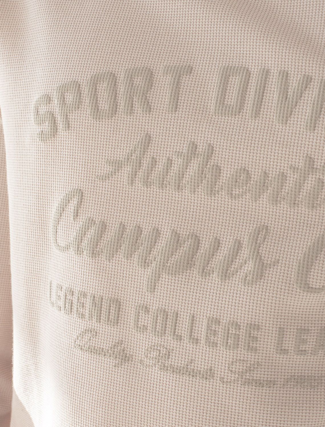 Свитшот из фактурного хлопка с авторским принтом