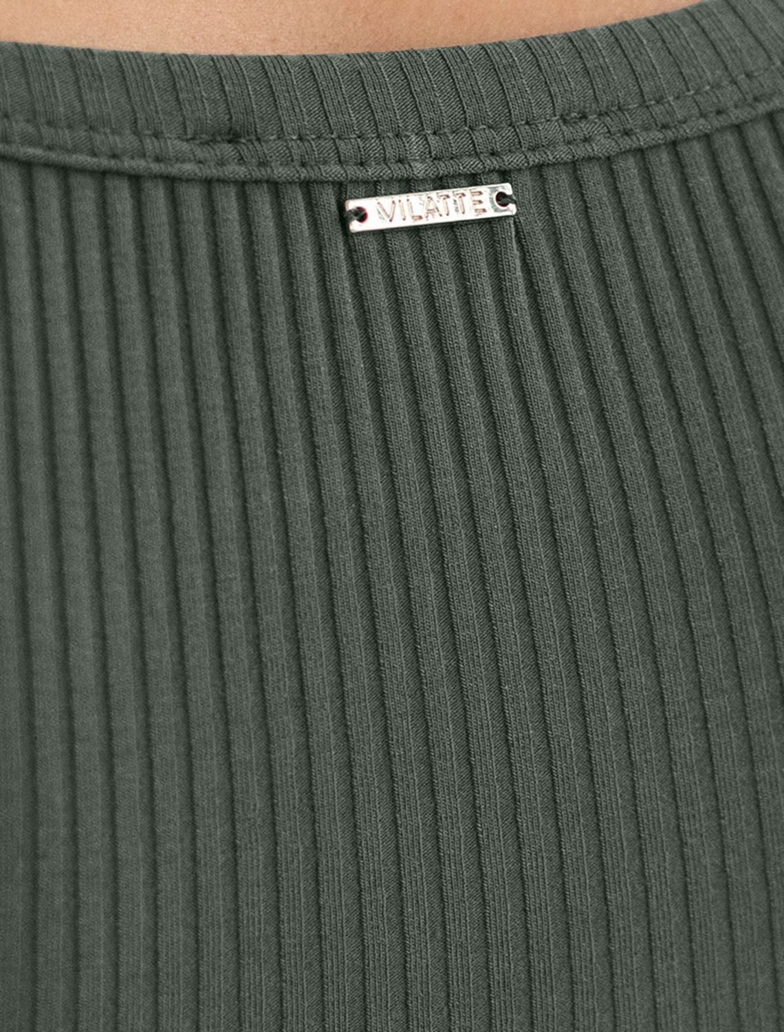 Топ из трикотажа в широкий рубчик