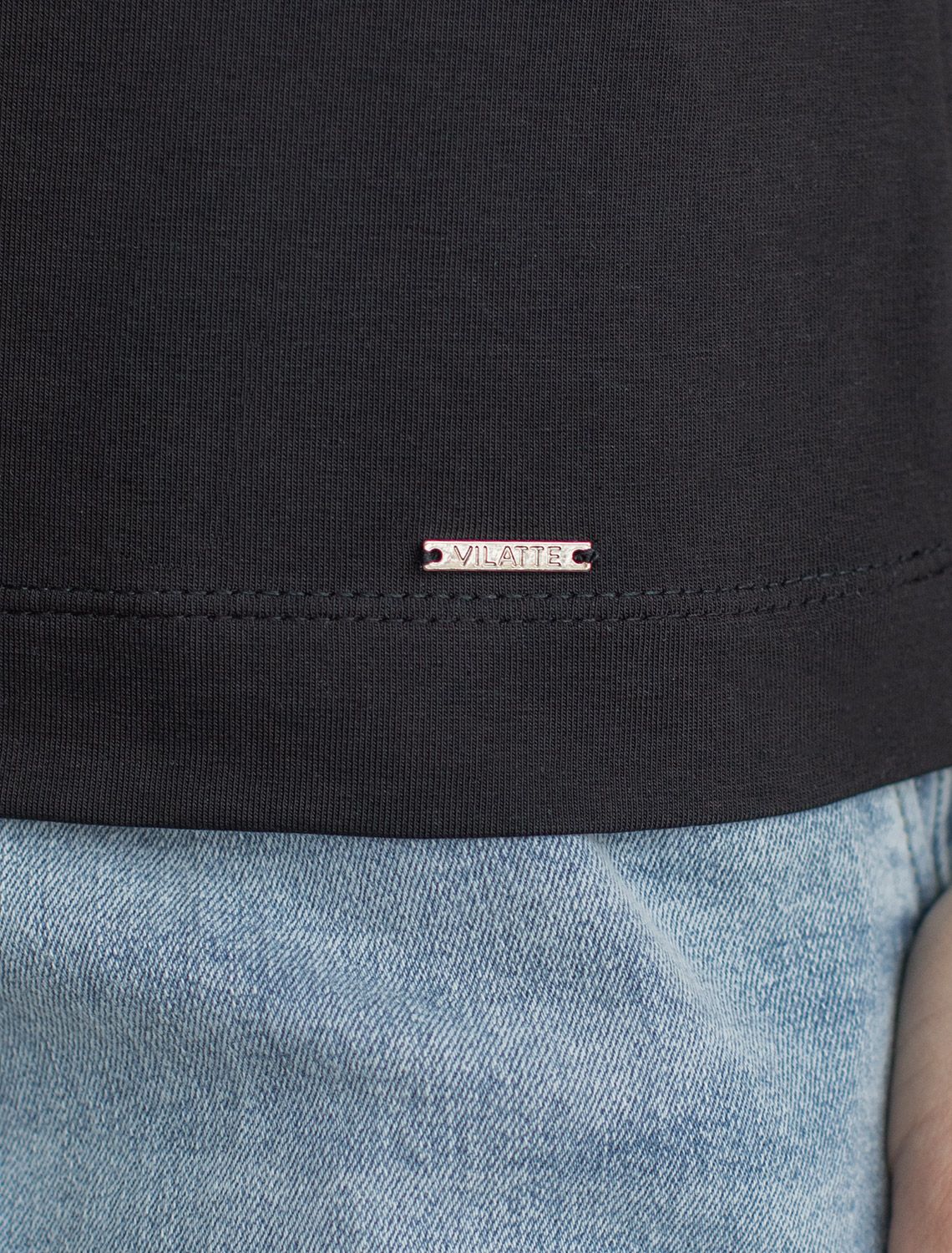 Топ из премиального хлопка с эластаном