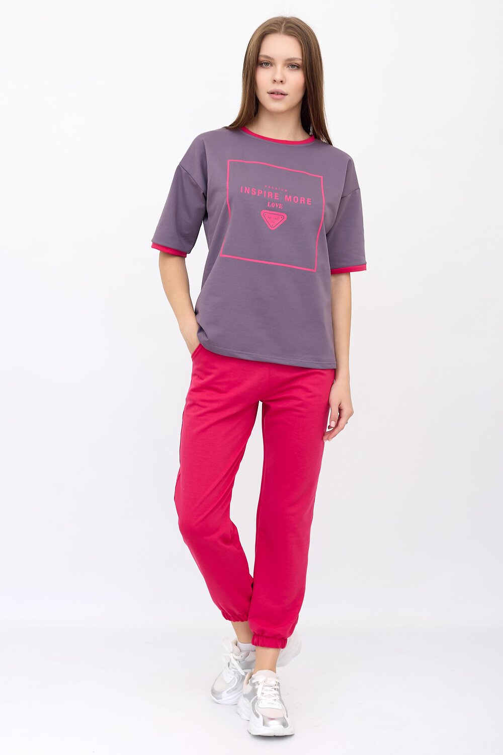 ст. цена1280руб.! Lika Dress Костюм 8843фуксия/фиолетовый