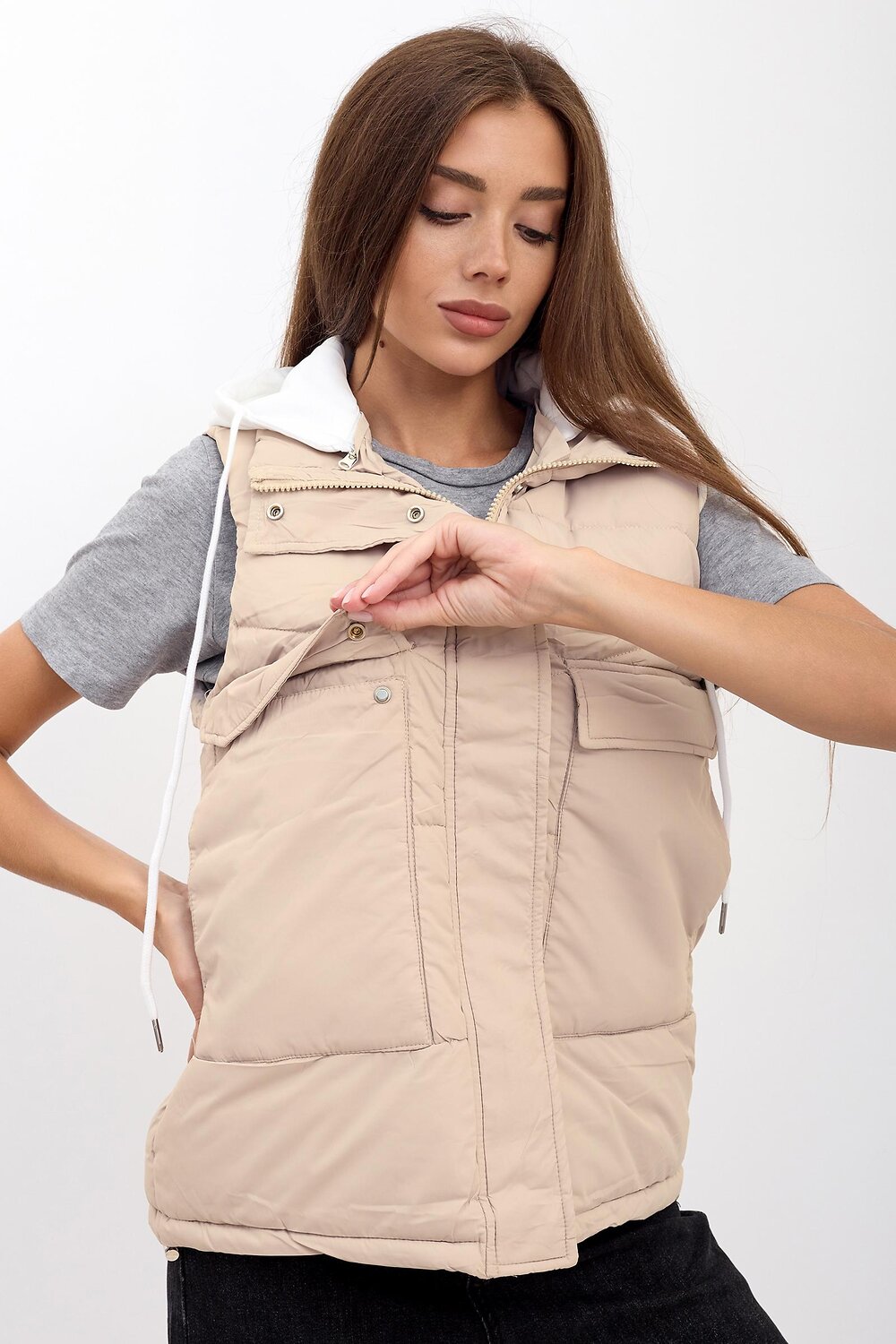 ст. цена1677руб.! Lika Dress Жилет 9621Коричневый