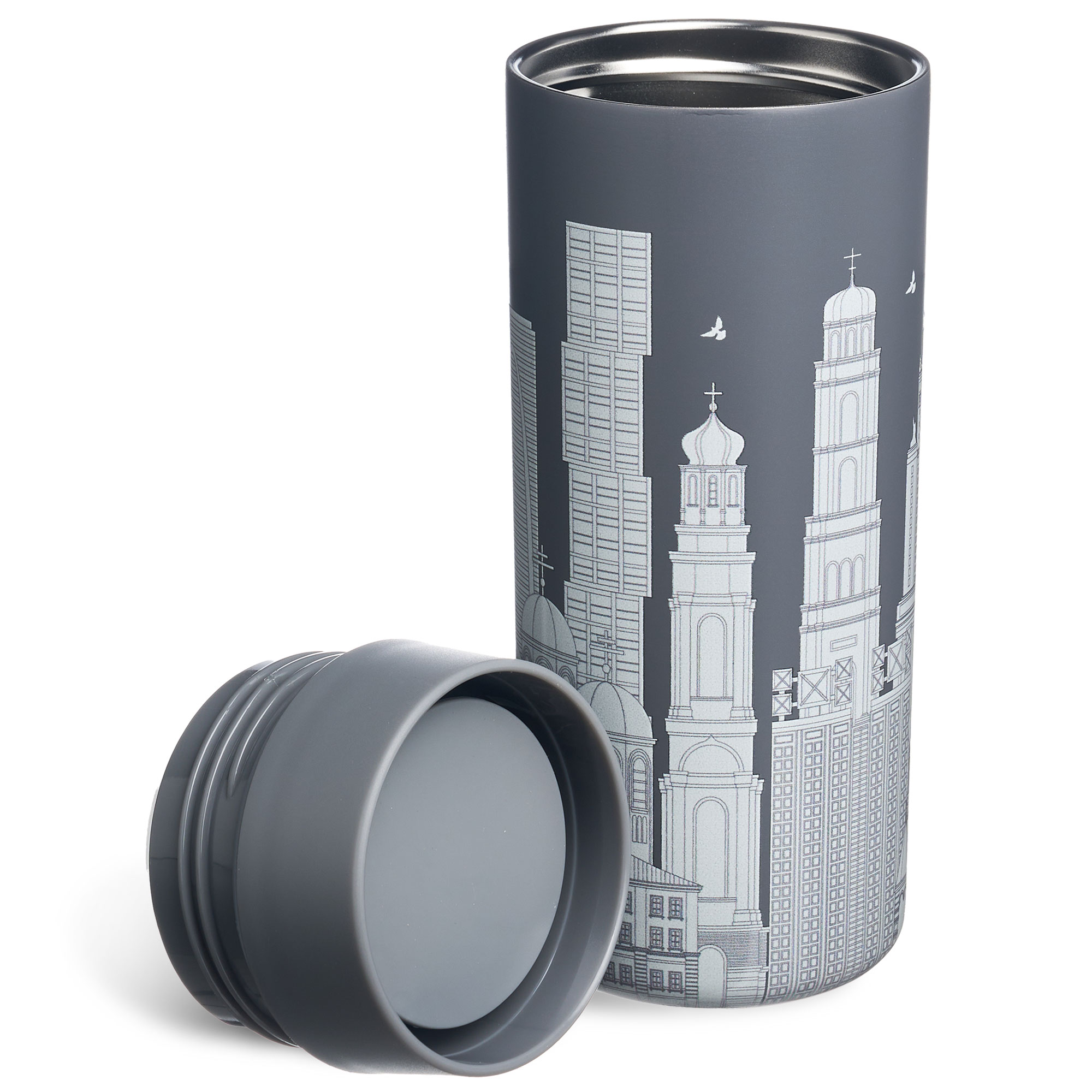 ТЕРМОКРУЖКА CITY 350 МЛ, КОЛБА НЕРЖ.СТАЛЬ 18/10