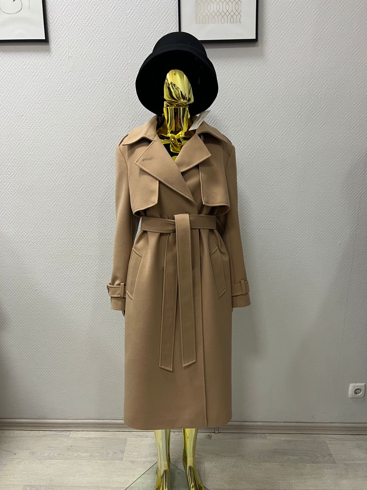 Пальто женское демисезонное Н-205 (кэмел)