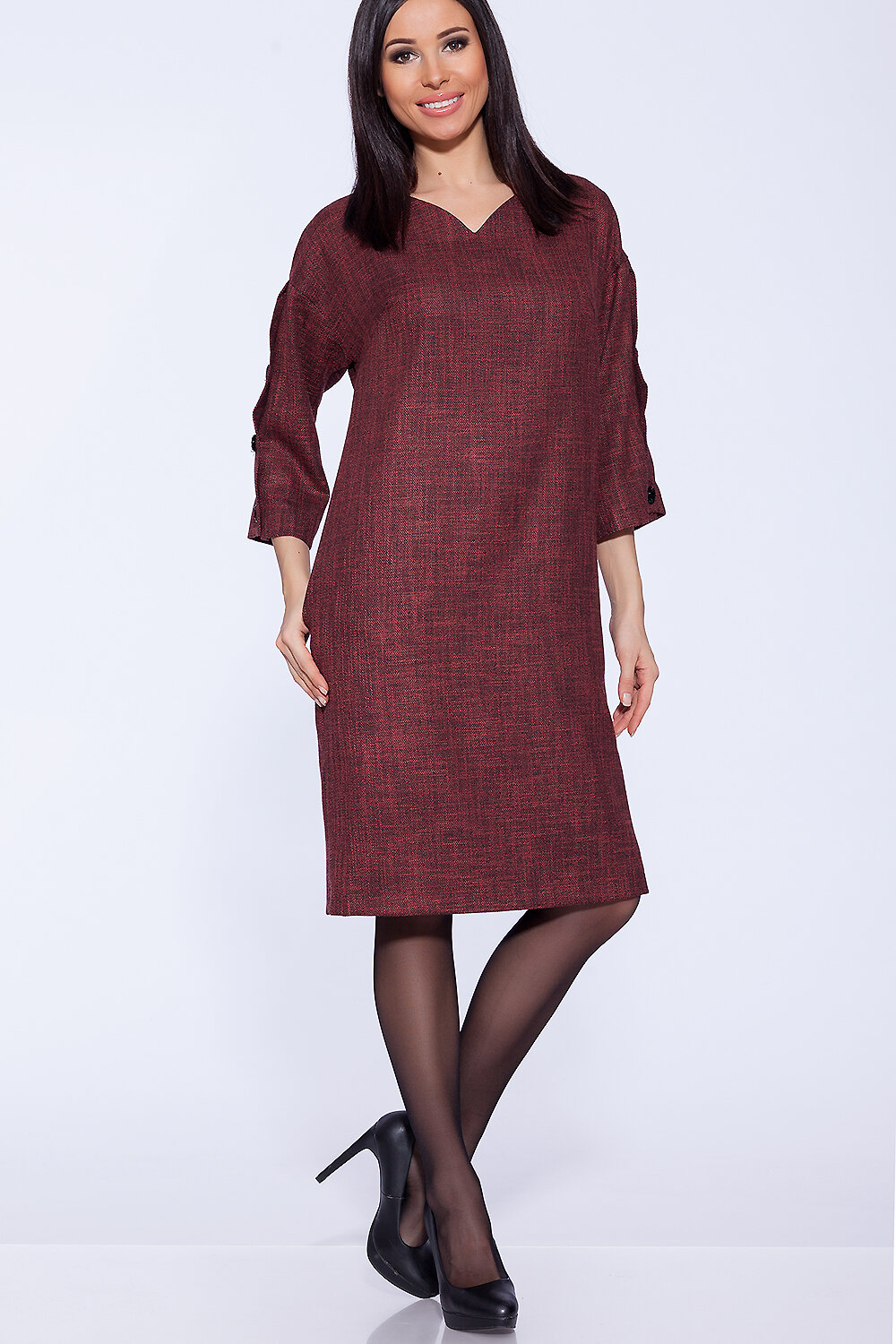 ст. цена2388руб.! VISERDI Платье 2065-крс 418850Бордовый