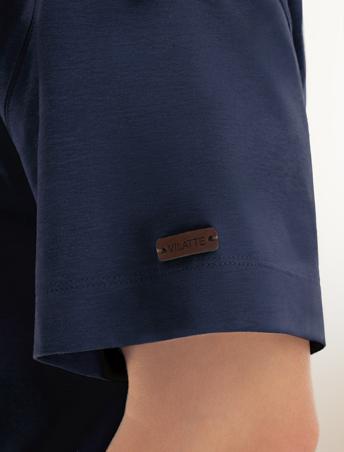 ст. цена1490руб.! VILATTE Футболка U49.048т.синий_explore прямоугольник
