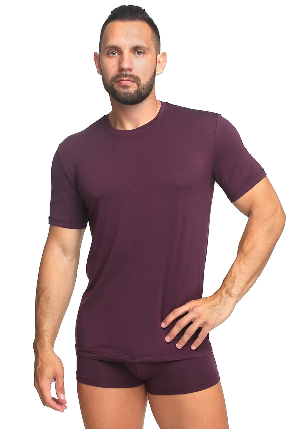 ст. цена1038руб.! CLEVER Футболка MF608810т.бордовый