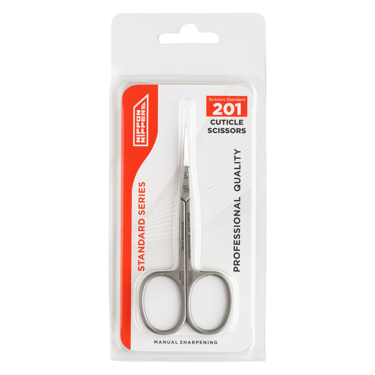 Nippon Nippers Ножницы маникюрные для кутикулы / Standard NN_S-201, ручная заточка, 100 мм