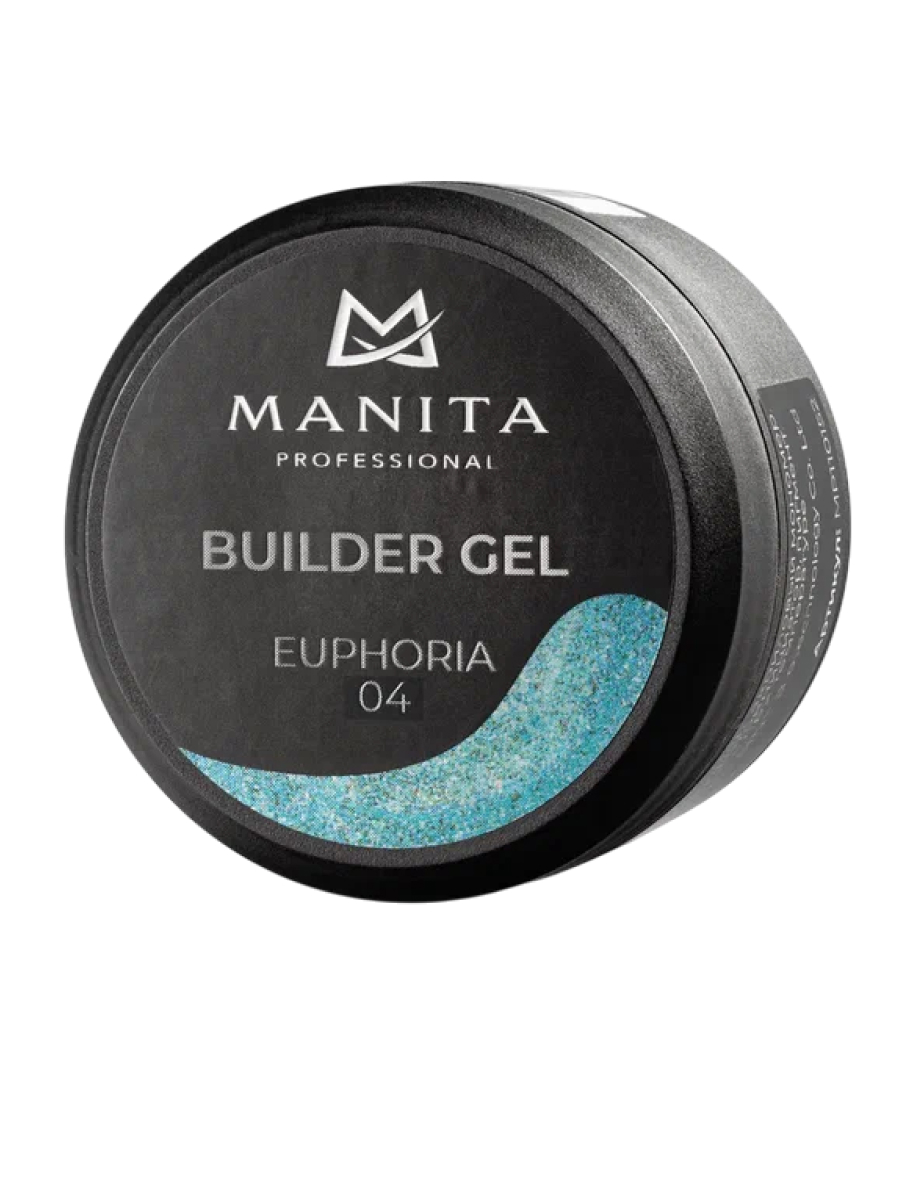 Manita Professional Гель моделирующий для ногтей с хлопьями юки / Builder Gel Euphoria №04, 15 мл