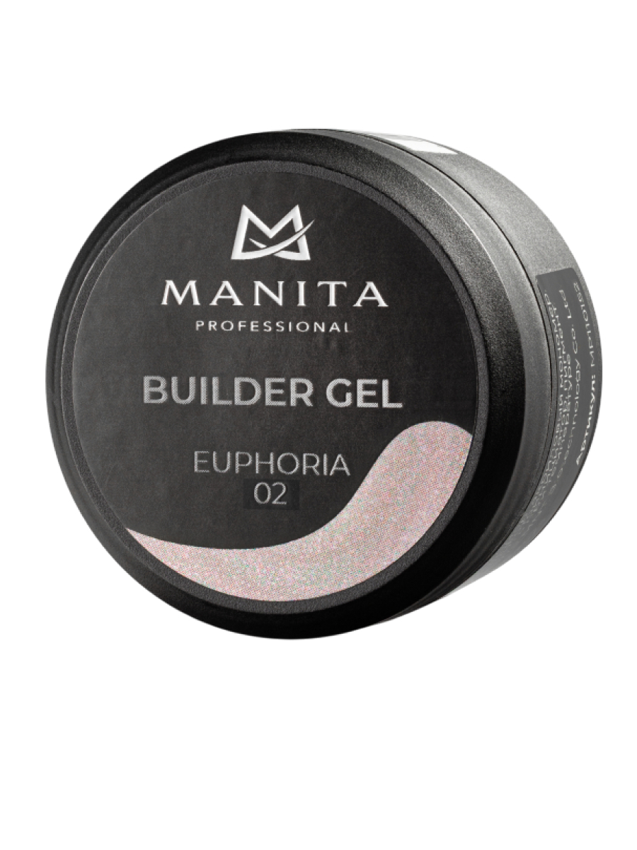 Manita Professional Гель моделирующий для ногтей с хлопьями юки / Builder Gel Euphoria №02, 15 мл