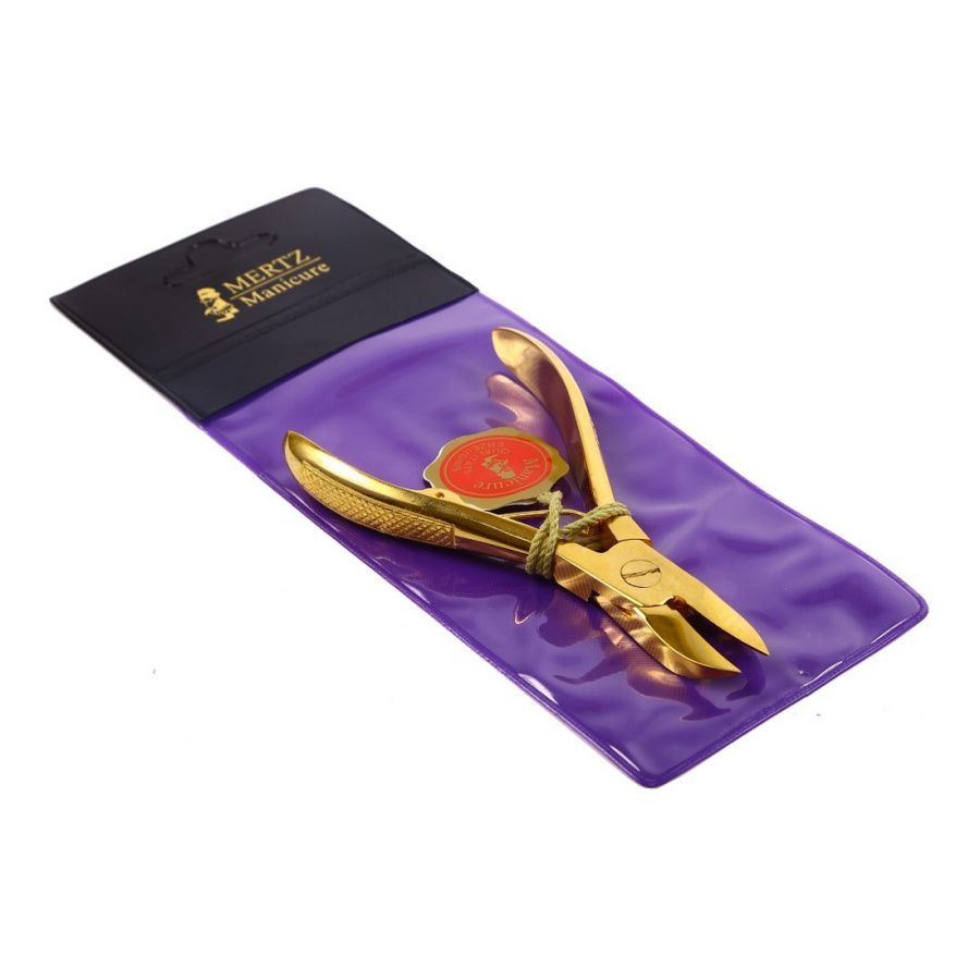 Mertz Педикюрные кусачки для ногтей A658G, золотистый, 10 см