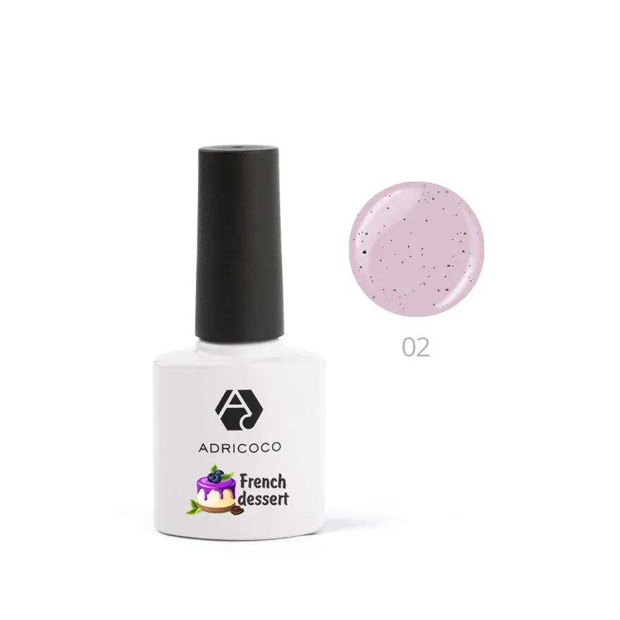 ADRICOCO Гель-лак для ногтей / French dessert №02, бурбонская ваниль, 8 мл