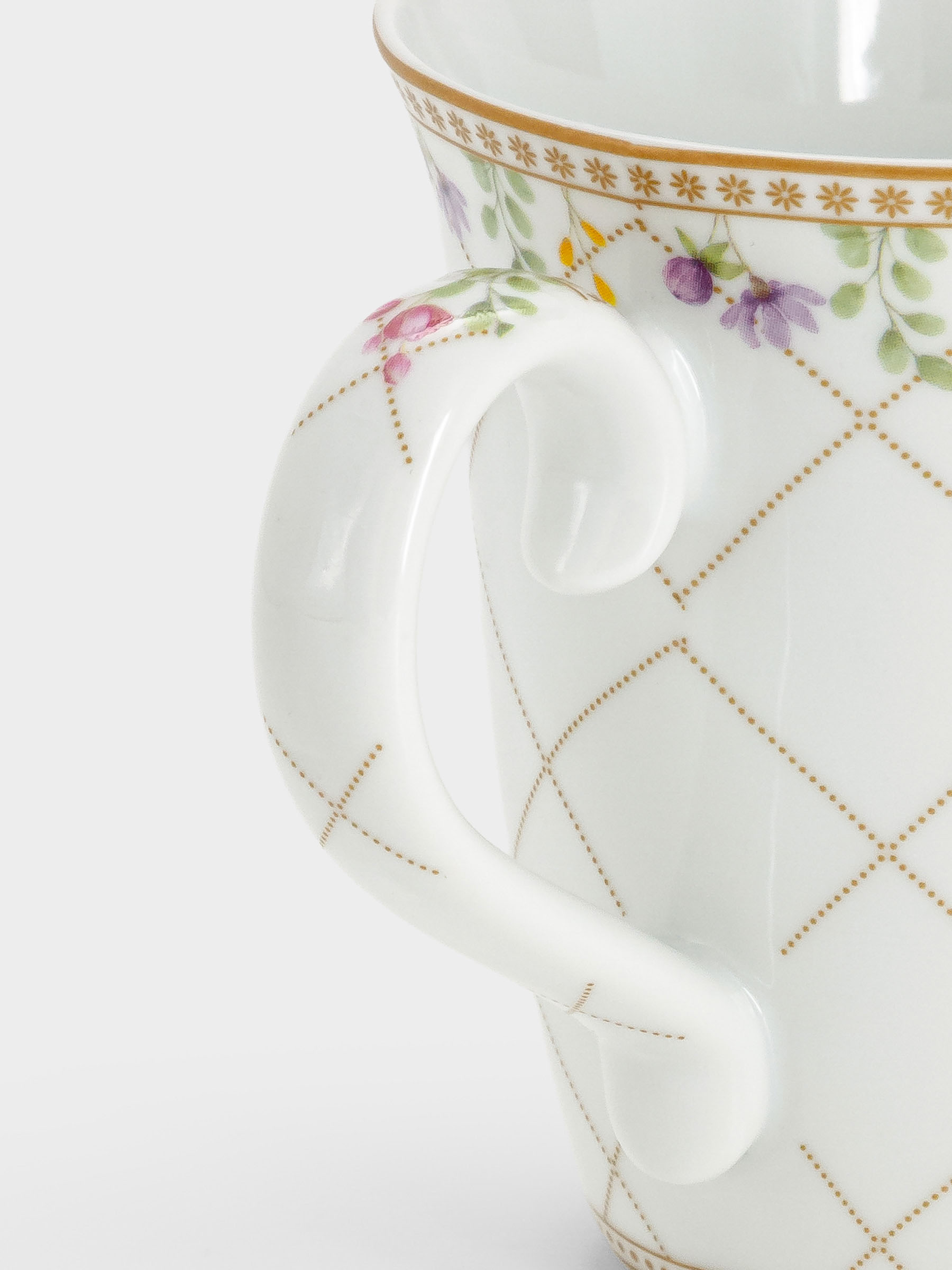 Кружка, 275 мл, фарфор P, белая, Корзина с цветами, Spring Bloom