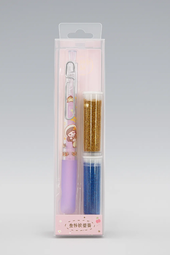 Клеевая ручка с блестками 2 цветов,