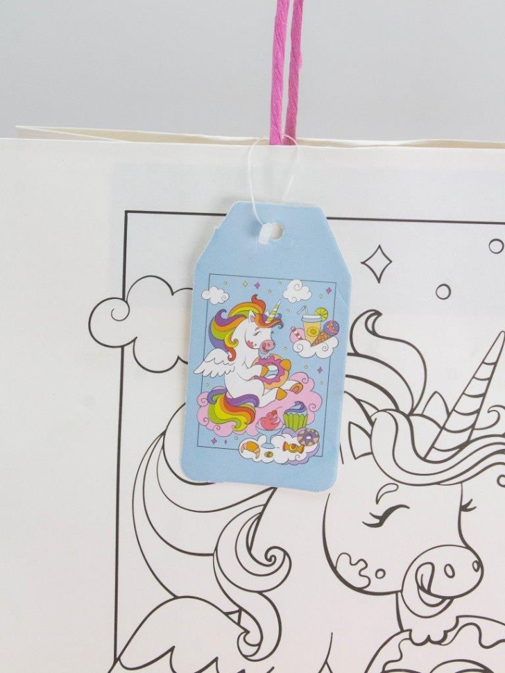 Пакет подарочный крафтовый «Coloring book», yummy (26*32*12)
