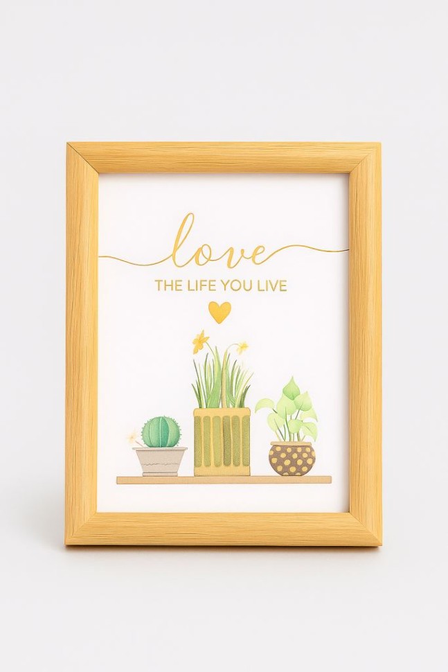 Фоторамка «Indoor plants», светлое дерево (13*18 см)