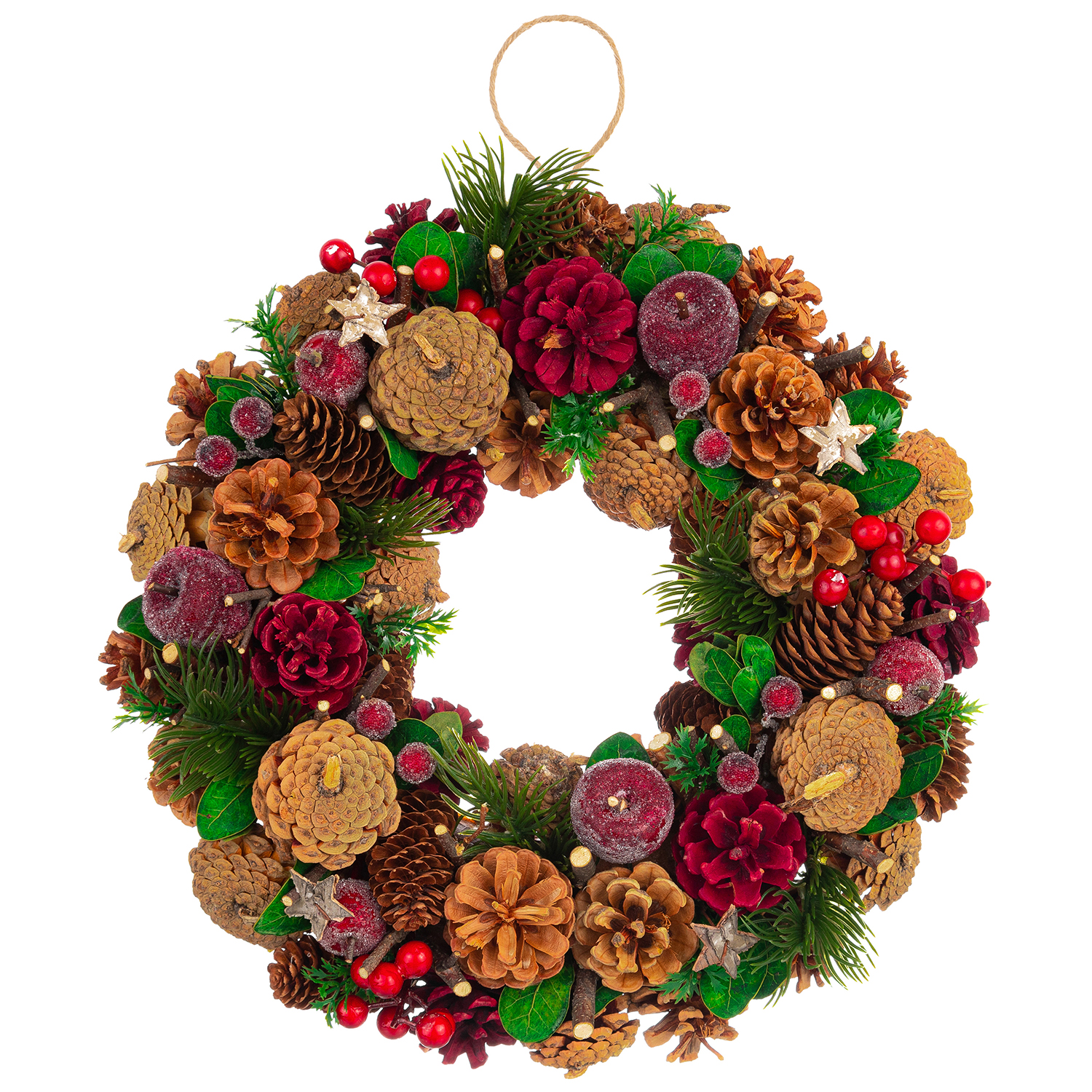 БЫЛО 1323 руб! Новогоднее украшение венок 33*33*8 см