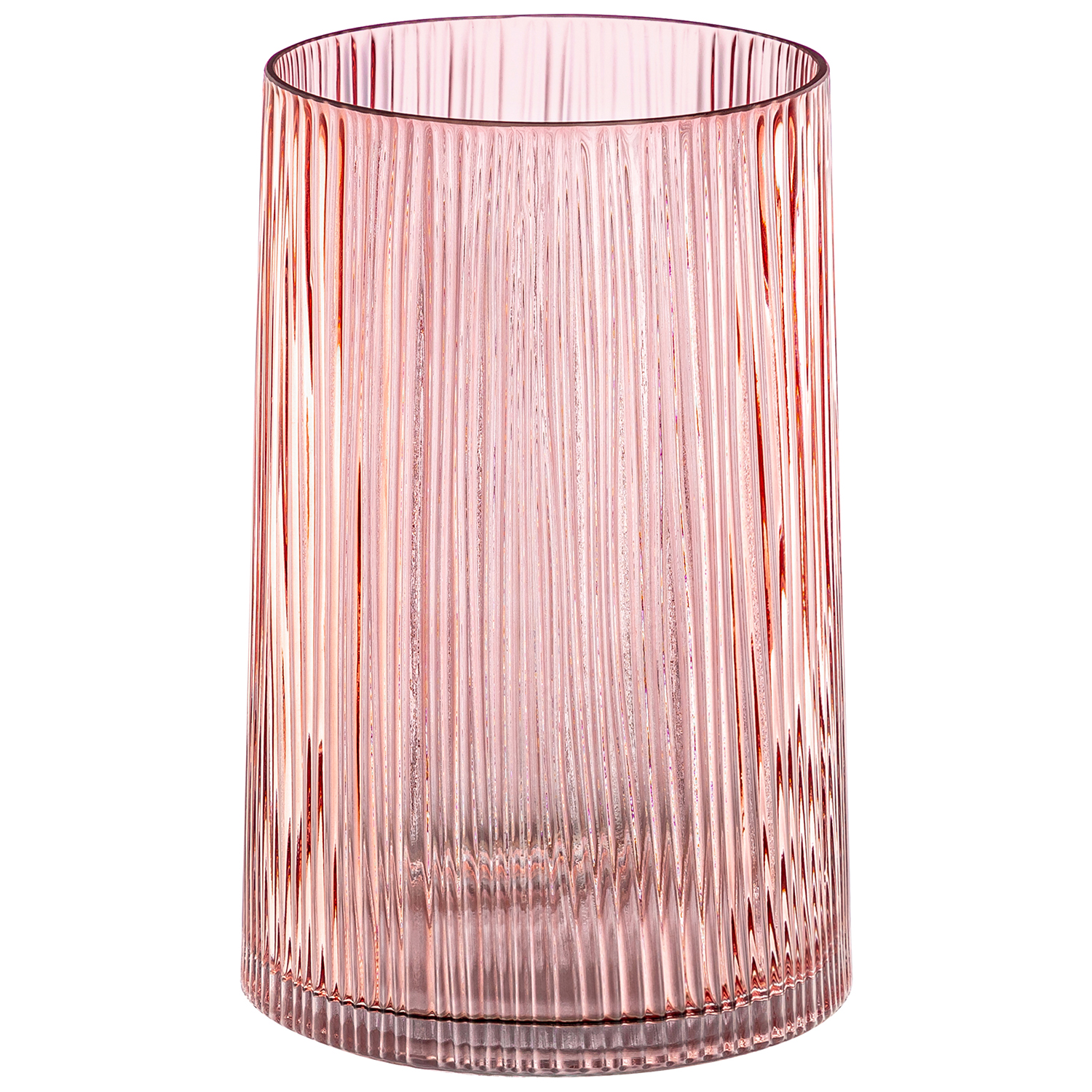 БЫЛО 1207 руб! Ваза 15*15*22 см розовая, стекло