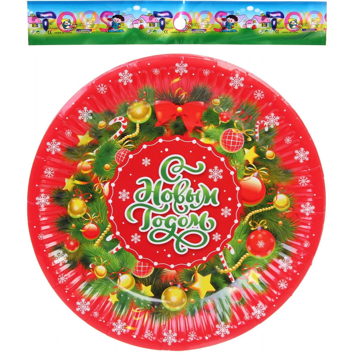 Тарелка бумажная 18 см в наборе 10 шт