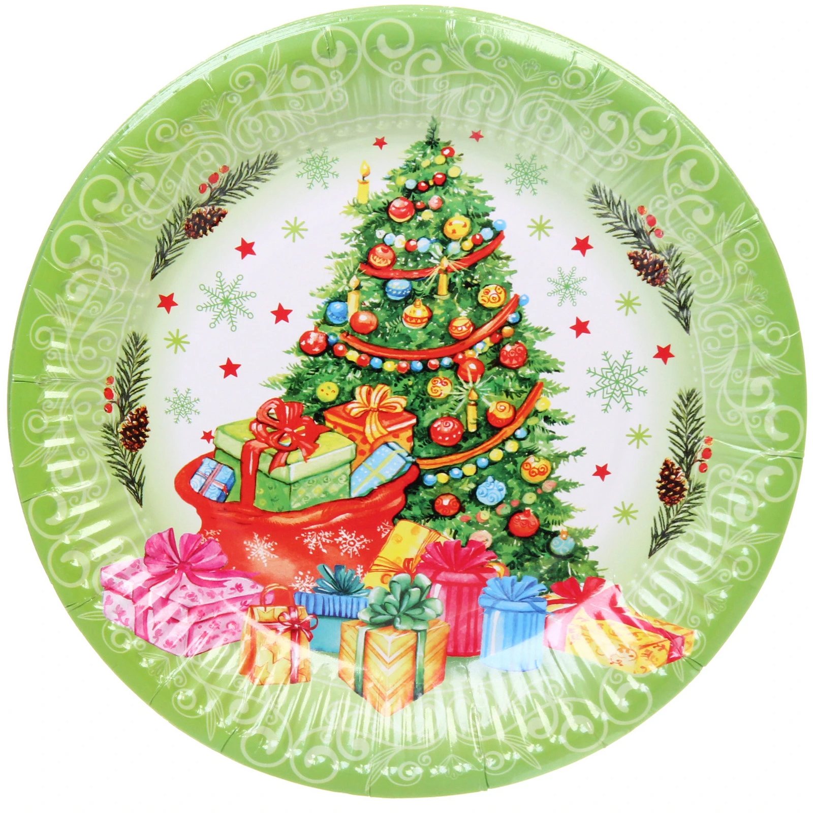 Тарелка бумажная 18 см в наборе 10 шт