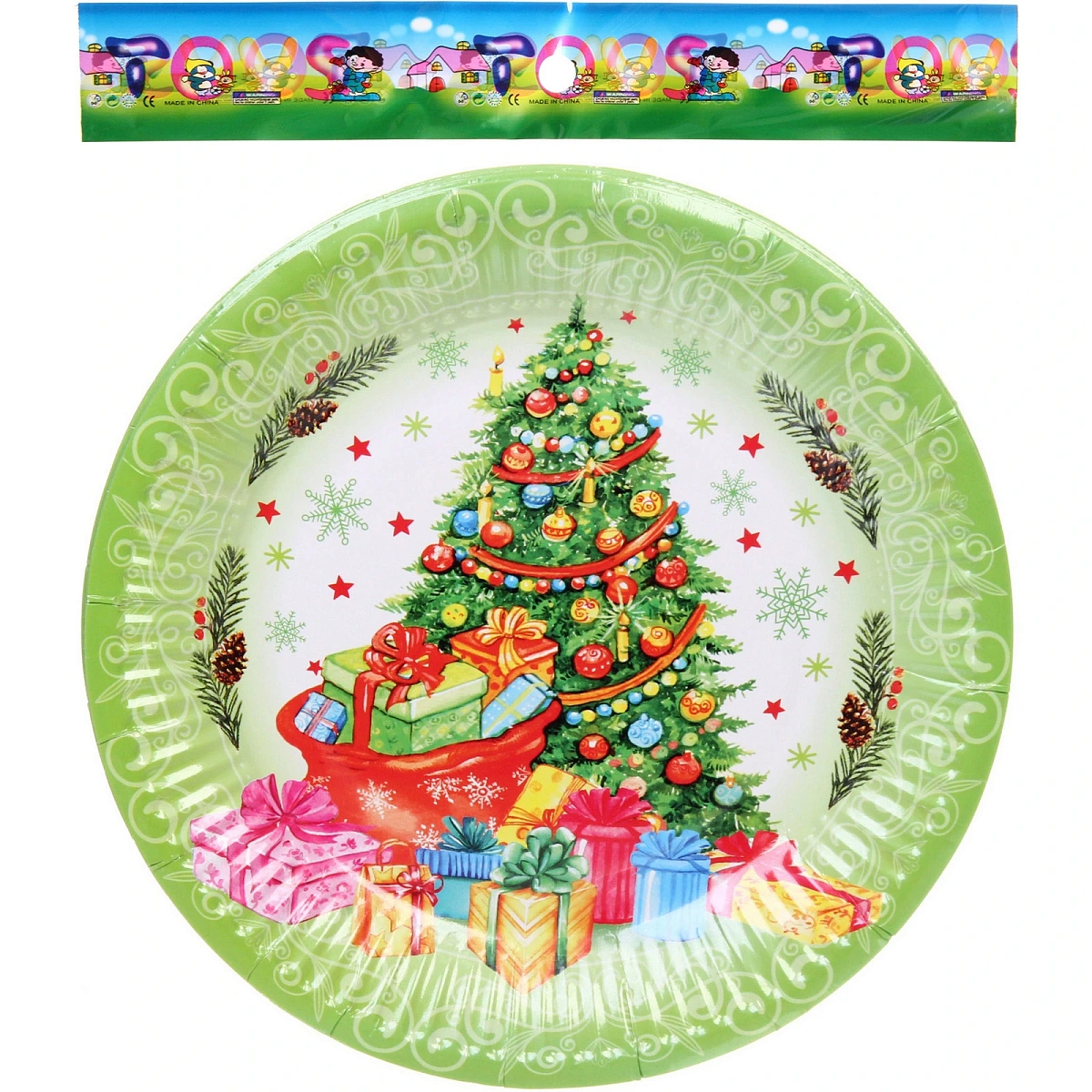 Тарелка бумажная 18 см в наборе 10 шт