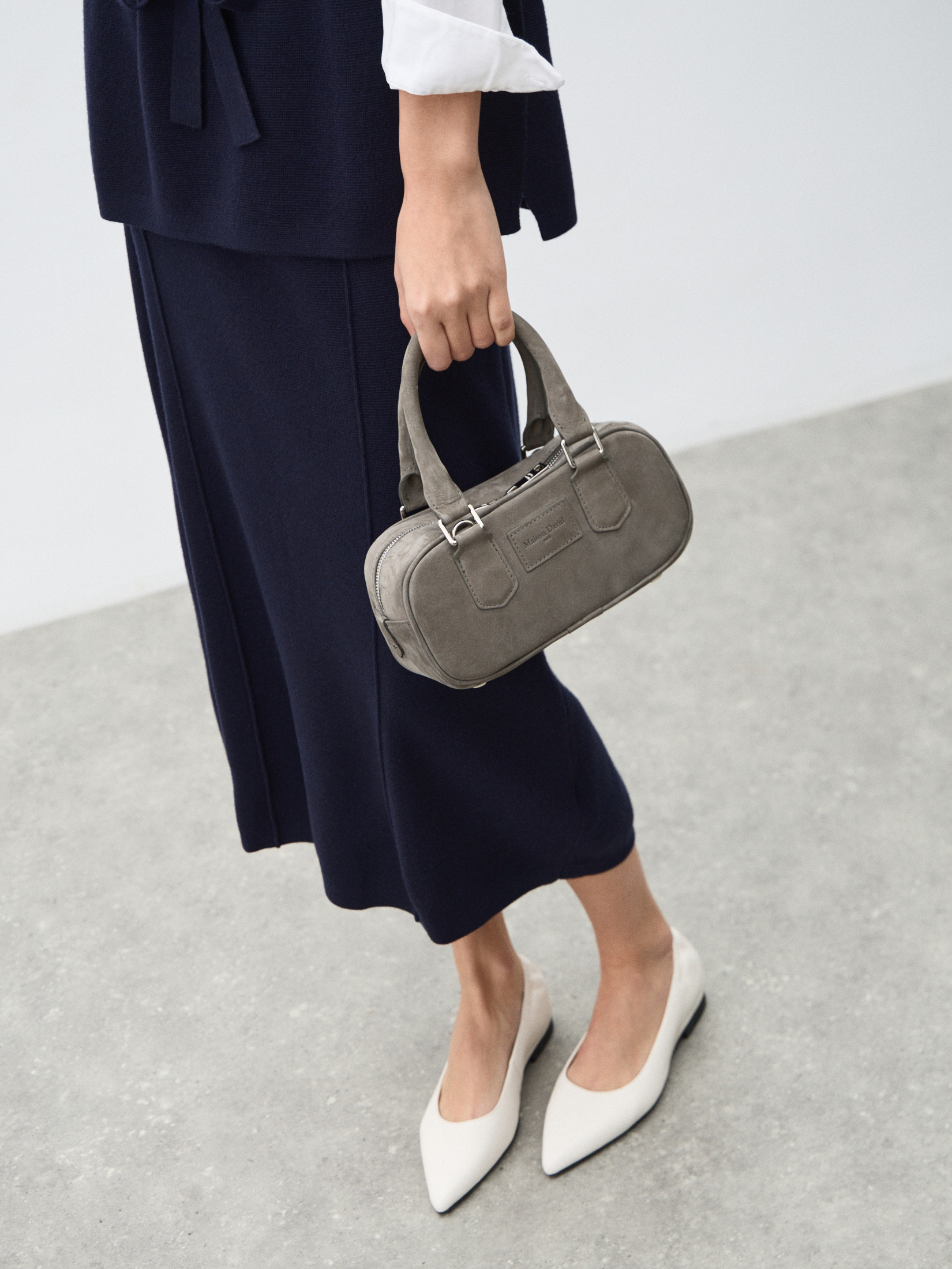 Женская сумка MAISON DAVID 4798734, зеленовато-серый