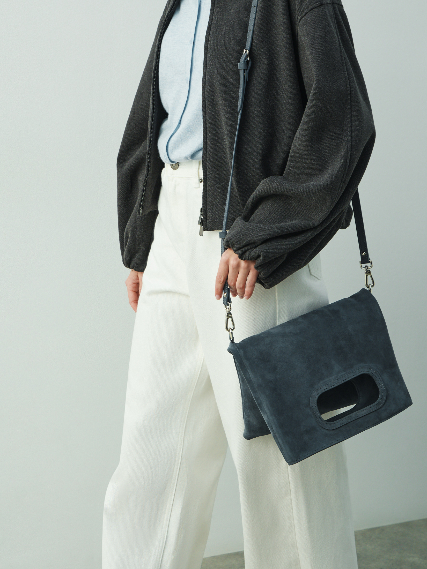 Клатч MAISON DAVID 4934438, серо-синий