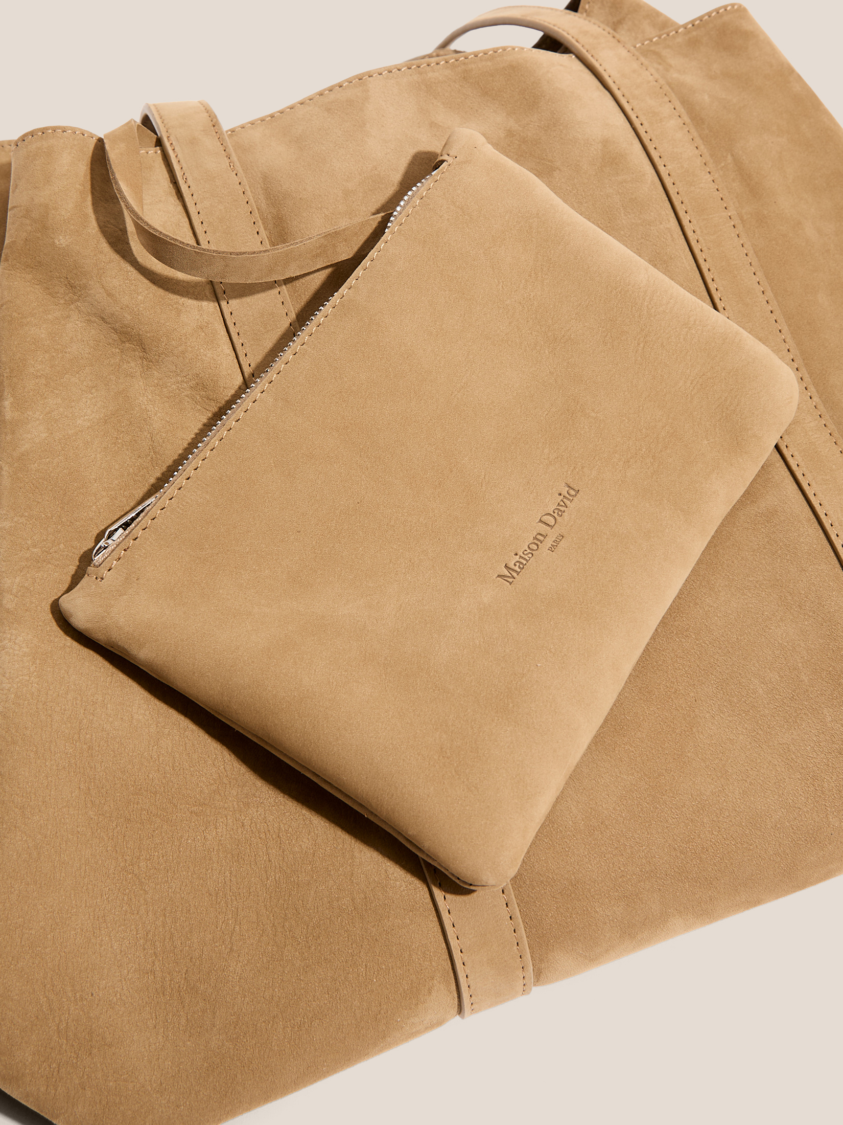 Женский шоппер MAISON DAVID 4862323, зеленовато-бежевый