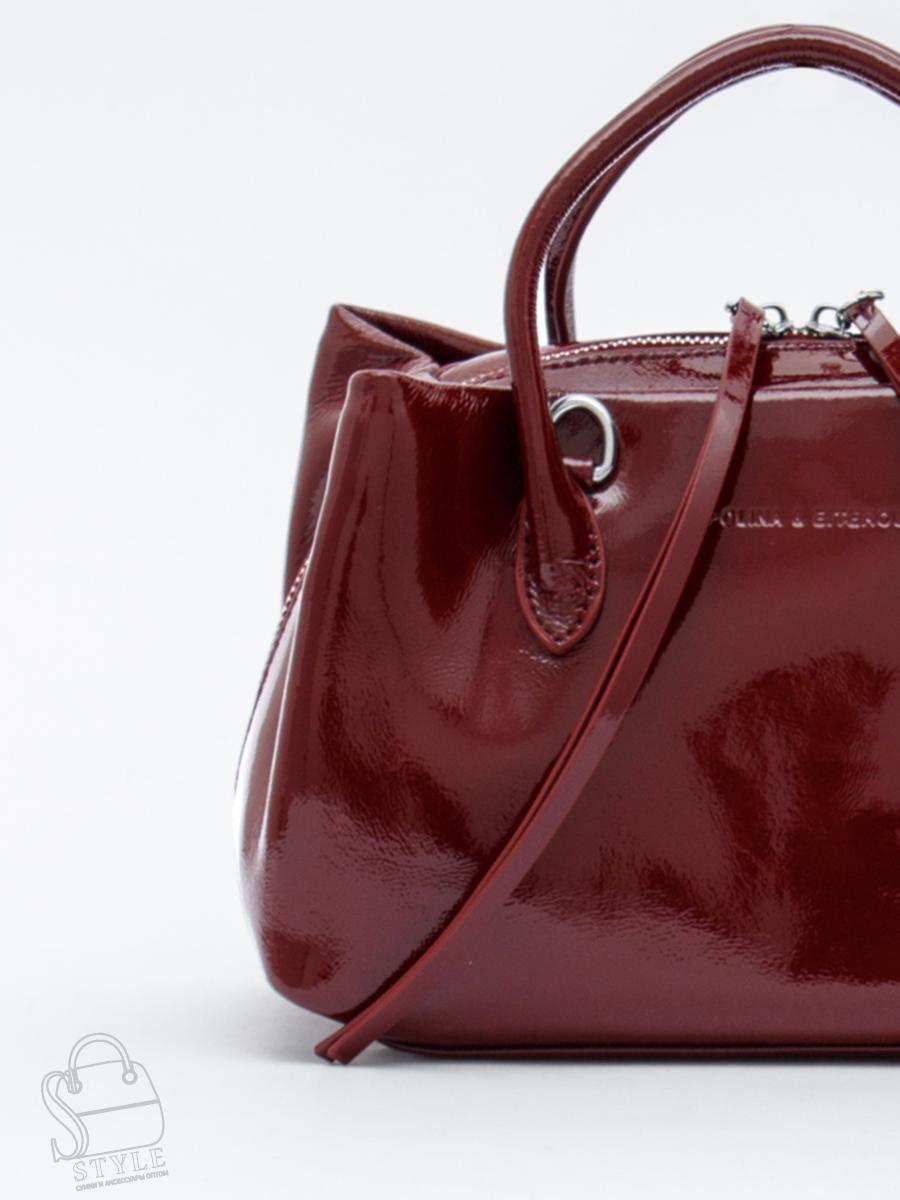 Сумка женская кожаная 5786P claret Polina&Eiterou