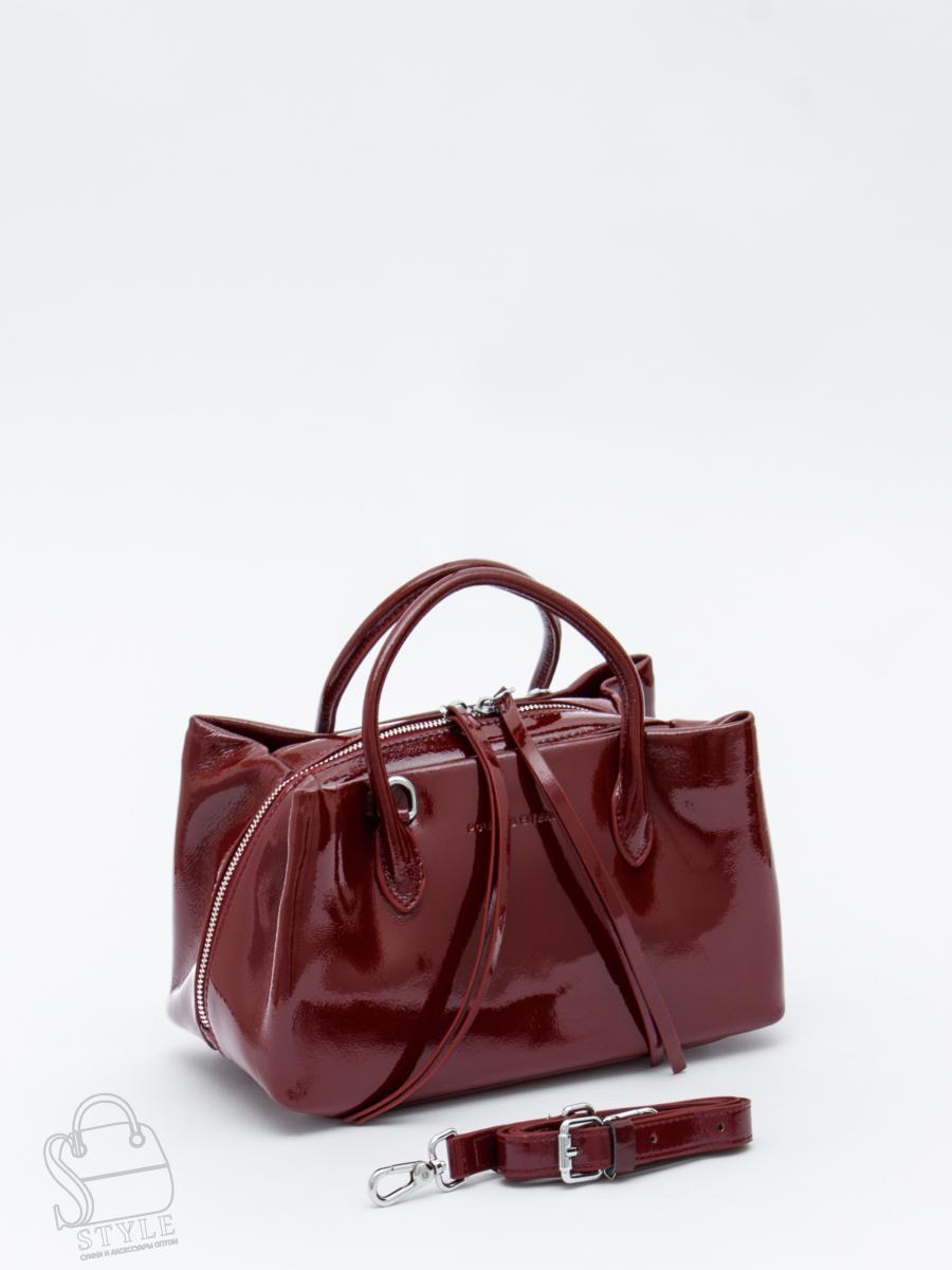 Сумка женская кожаная 5786P claret Polina&Eiterou