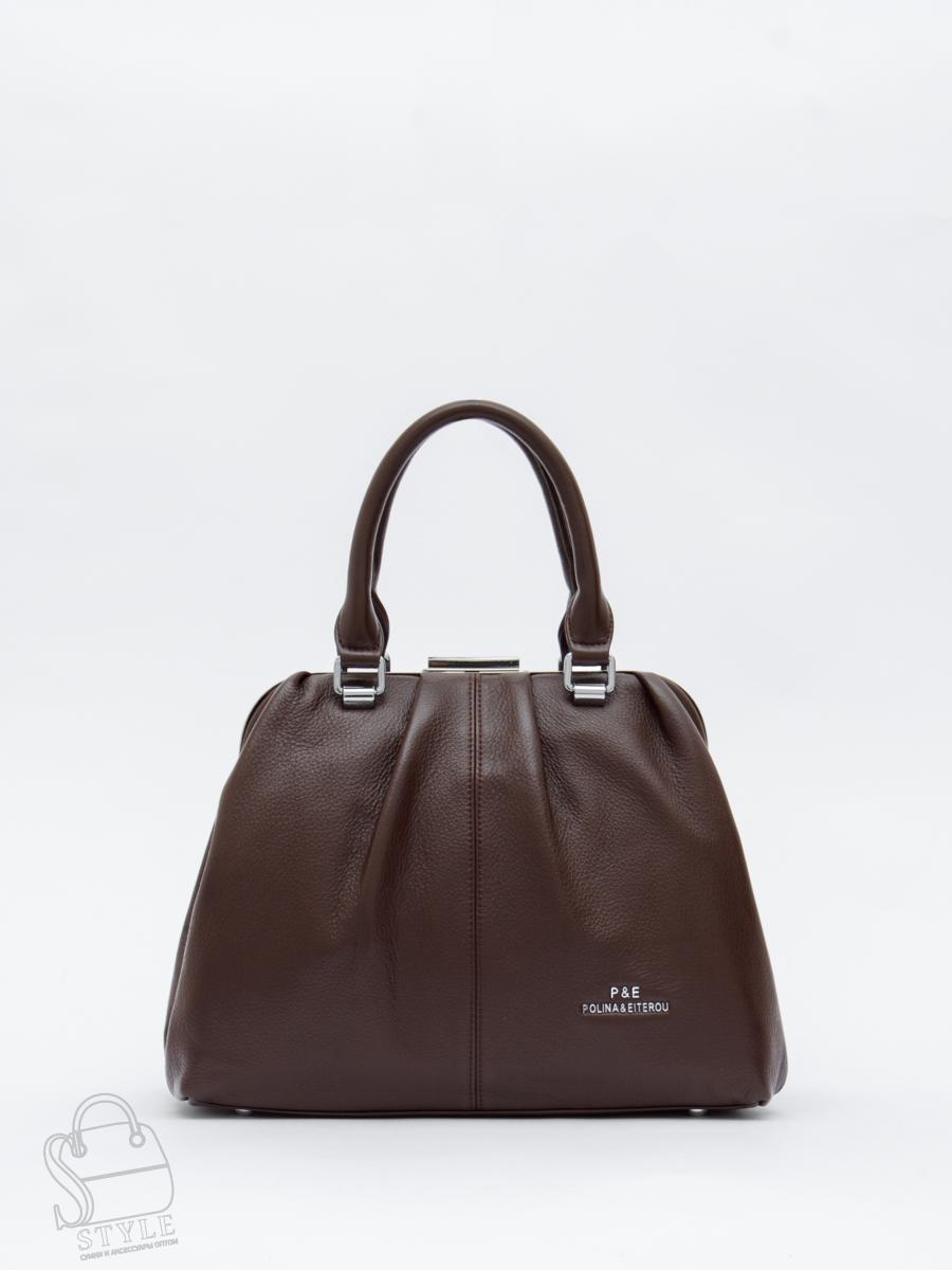 Сумка женская кожаная 9687Y coffee Polina&Eiterou