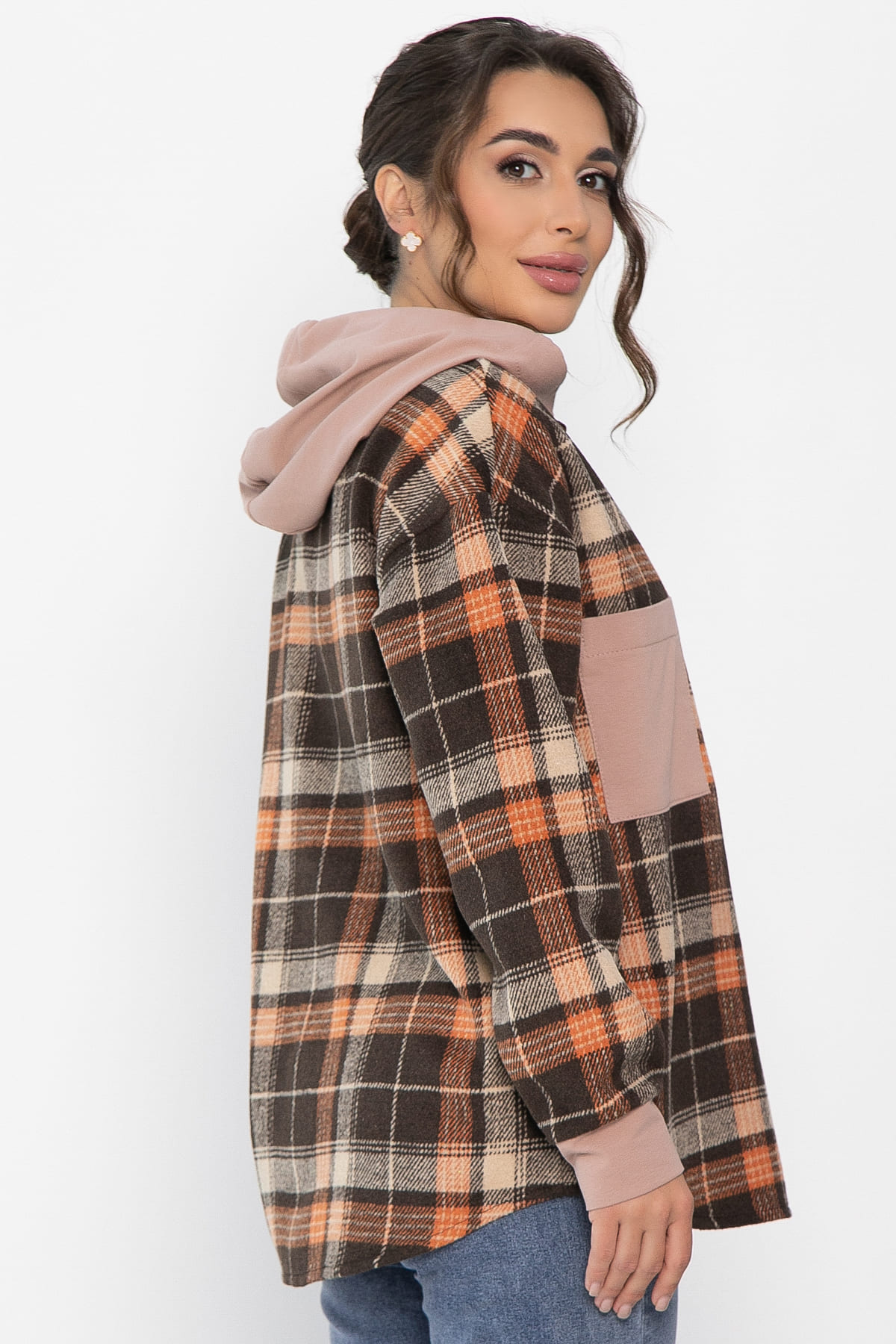 Рубашка Больше чем стиль НЬЮ (коричневая) Б13907-50М