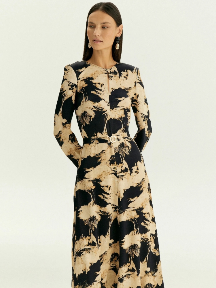 Платье с абстрактым принтом ,
100% вискоза ,