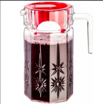 АКЦИЯ 370р. 1200р.718-1 Кувшин ALMAS с крышкой емк.1500 мл (х6)