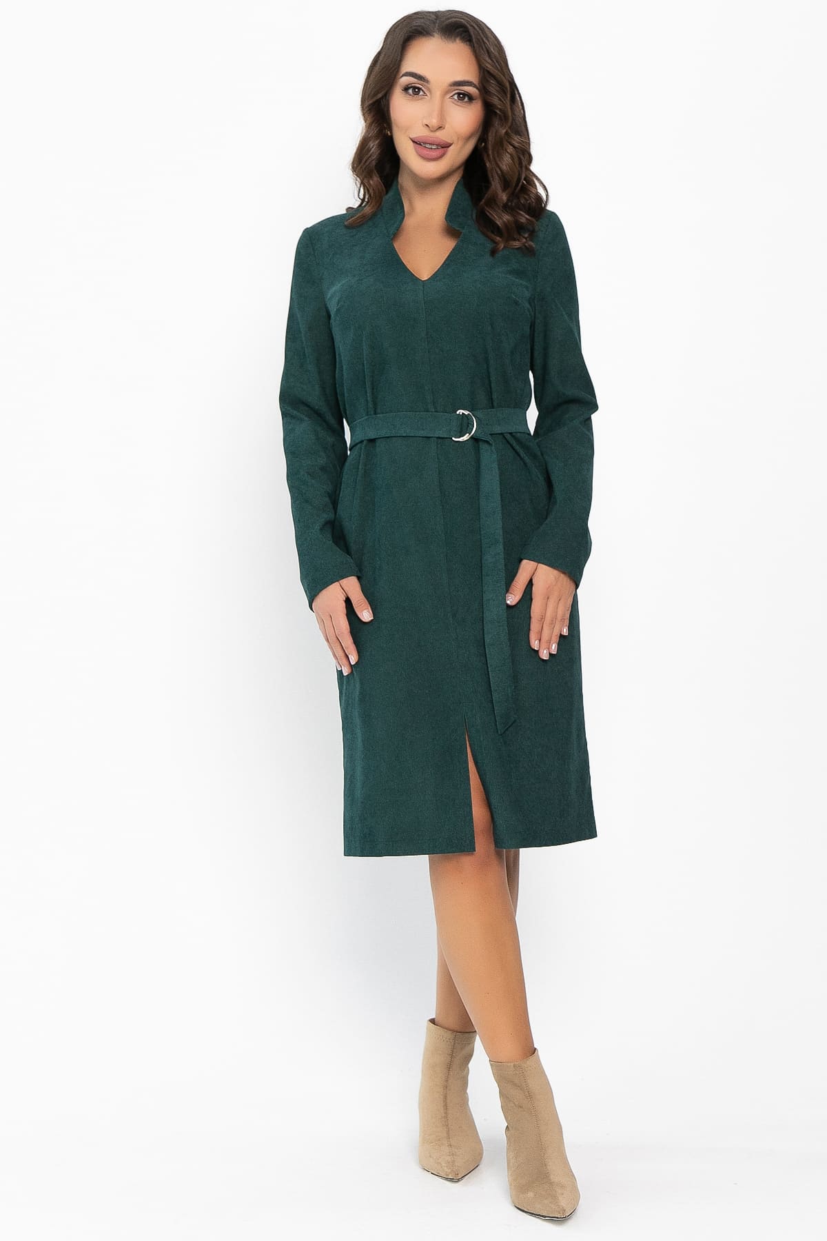 Платье Классическая грация (изумрудное) П13665-19М