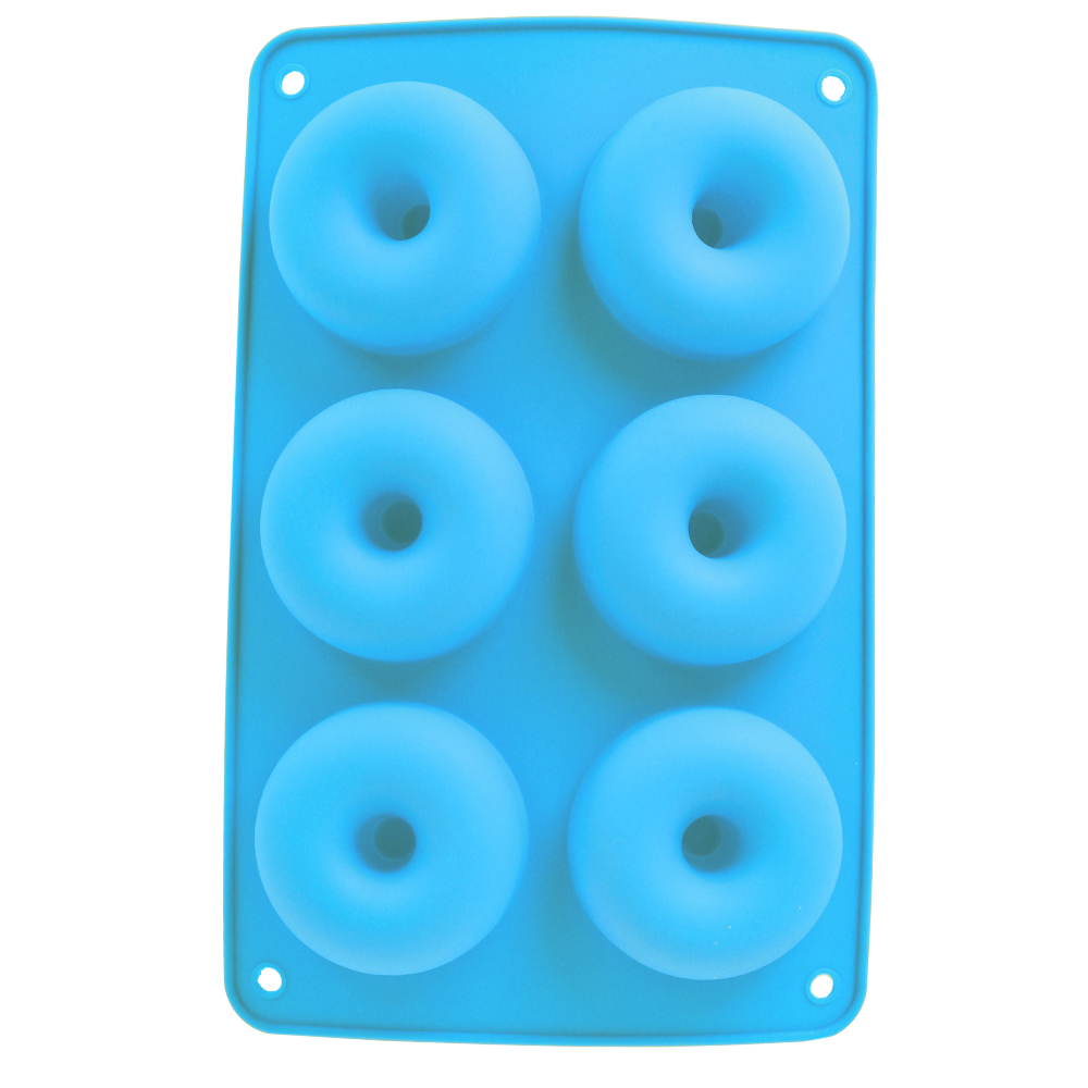 Форма для выпечки 6 ячеек силиконовая Пончики / DF-544 /уп 200/ 0,082 / * (Красный)