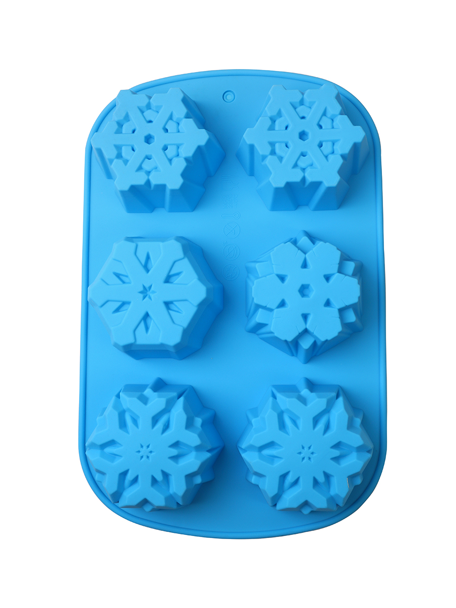 Форма для выпечки 6 ячеек силиконовая Новогодняя / HL-065 /уп 200/ 0,130/ 28*18*4