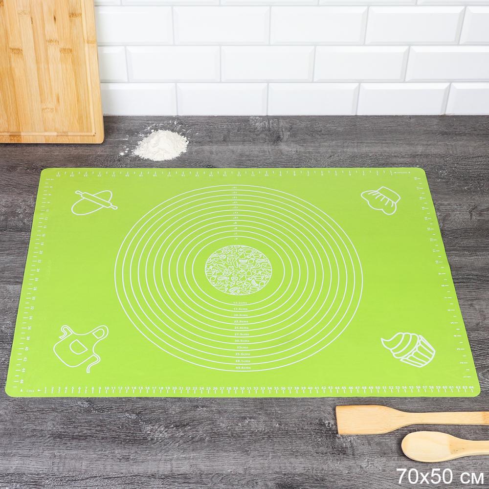 Силиконовый коврик 70х50 см / WB-320-B /уп 100/ зеленый 0,280