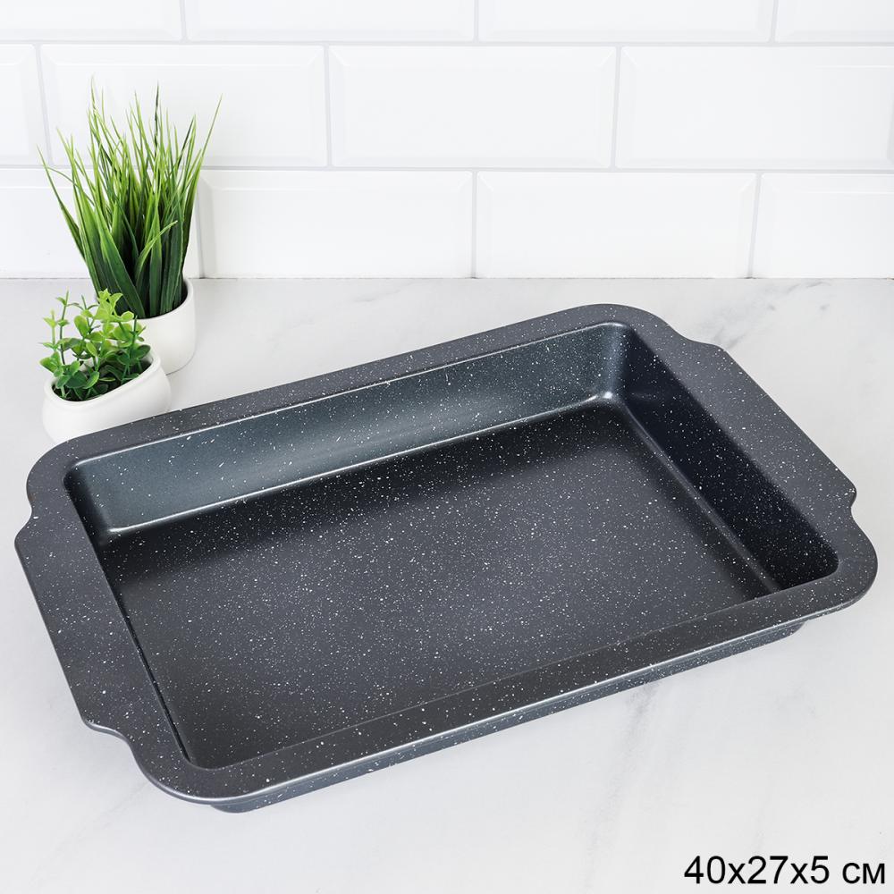 Противень 40х27х5 см Мрамор / RSD-38 /уп 50/ 0.702/ 711745/ 33х27х5